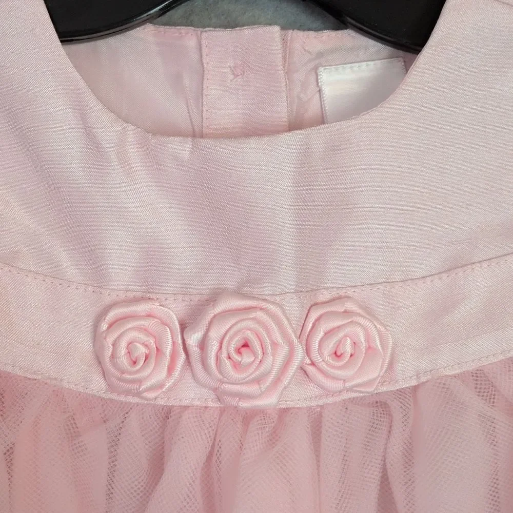 Gymboree Pink Rosette Dress With Bottoms Baby Girl 6-12M